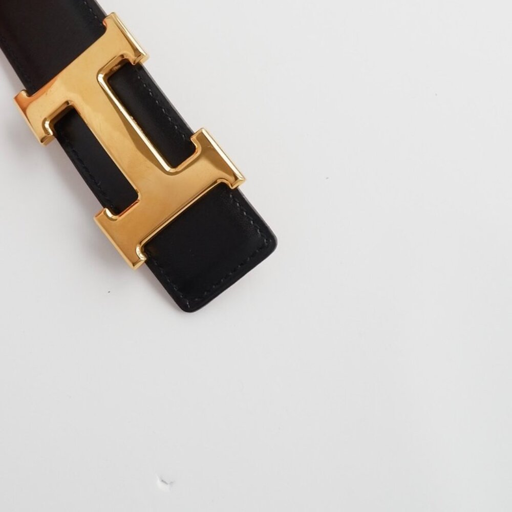 Authentic Preowned Hermes Black/ Brown H Belt GHW - 65 - Picture 13 of 13